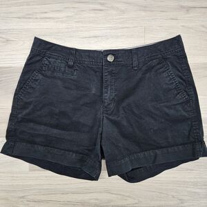 OLD NAVY Womens Black Perfect Shorts Khaki Chinos Size 6